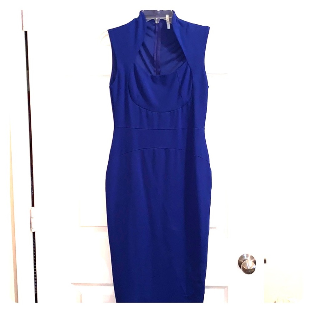 💎3/$30 Blue Form Fitting Midi Dress